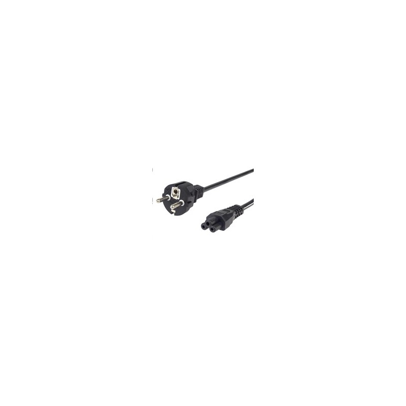 PREMIUMCORD Kabel napájecí 230V pro NTB 2m (3pin C5, trojlístek, "Mickey Mouse")