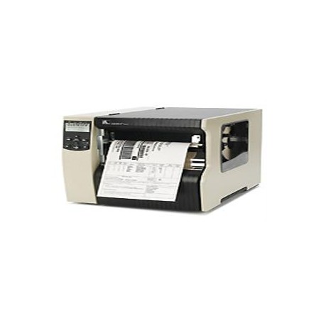 TT Printer 220Xi4 203dpi, Euro/ UK cord, Swiss 721 font, Serial, Parallel, USB, Int 10/100, Rewind with Peel, Bifold Media Door