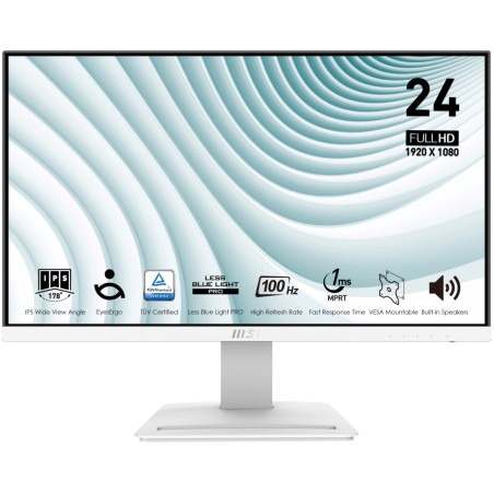 MSI Pro/MP243XW/23,8"/IPS/FHD/100Hz/1ms/White/2R