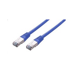 C-TECH kabel patchcord Cat5e, FTP, modrý, 2m
