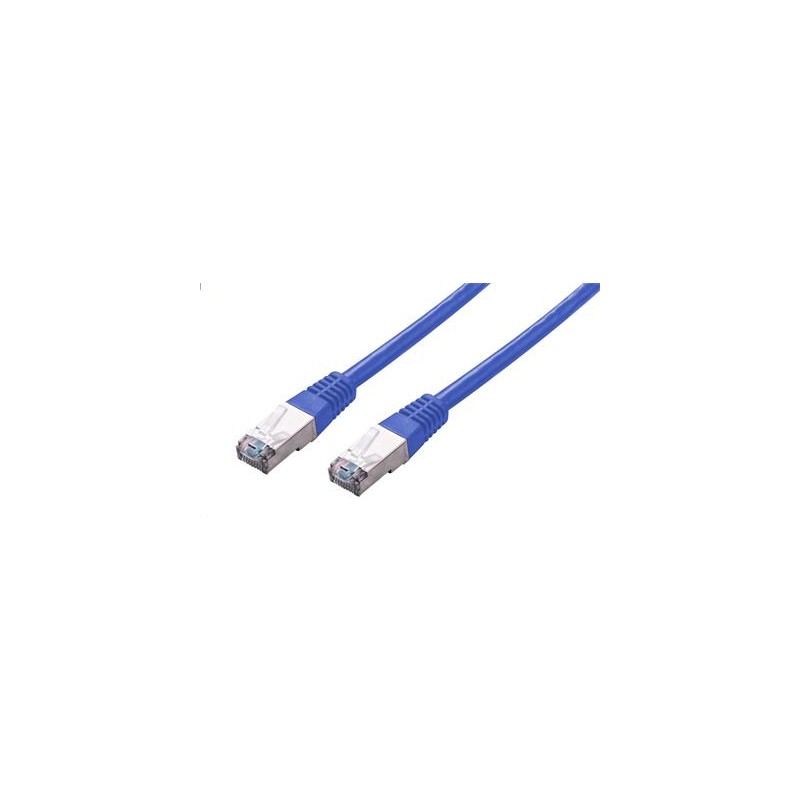 C-TECH kabel patchcord Cat5e, FTP, modrý, 1m