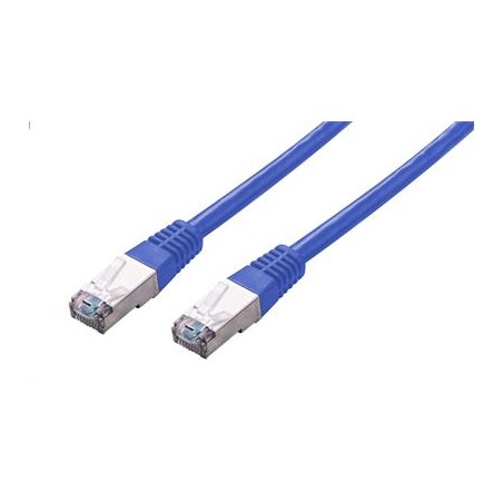 C-TECH kabel patchcord Cat5e, FTP, modrý, 1m