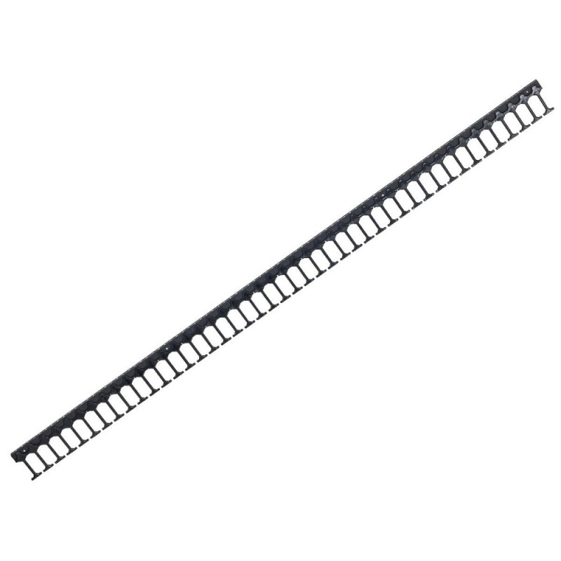 19" vyvazovací panel 45U - Hřeben, dvouřadý černý