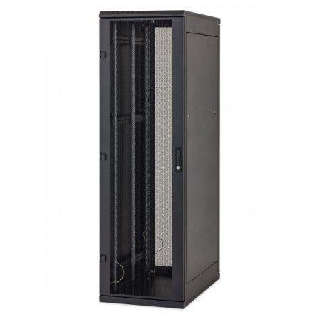 Stojanový rozvaděč 15U (š)600x(h)600 perforované dveře.,černý