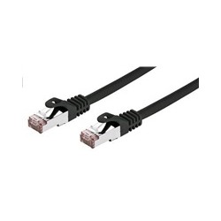 C-TECH kabel patchcord Cat6, FTP, černý, 0,5m
