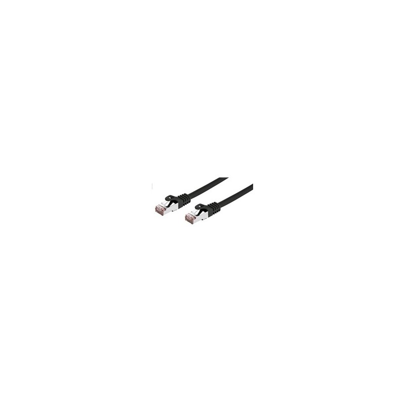 C-TECH kabel patchcord Cat6, FTP, černý, 0,5m