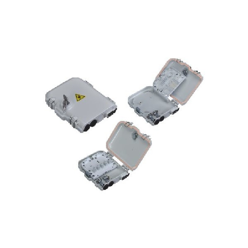 FTTH Box malý, 8xSC, LC, E2000, plast, IP65