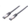 C-TECH kabel patchcord Cat5e, FTP, šedý, 3m
