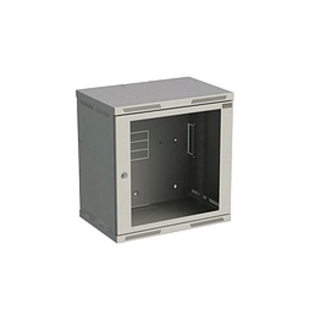 Rozvaděč nástěnný SENSA 12U 400mm, dveře sklo, RAL 7035, SENSA-12U-64-11-G