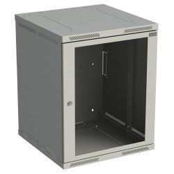Rack nástěnný Sensa 15U 600mm,dv.sklo, šedý