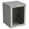 Rack nástěnný Sensa 15U 600mm,dv.sklo, šedý