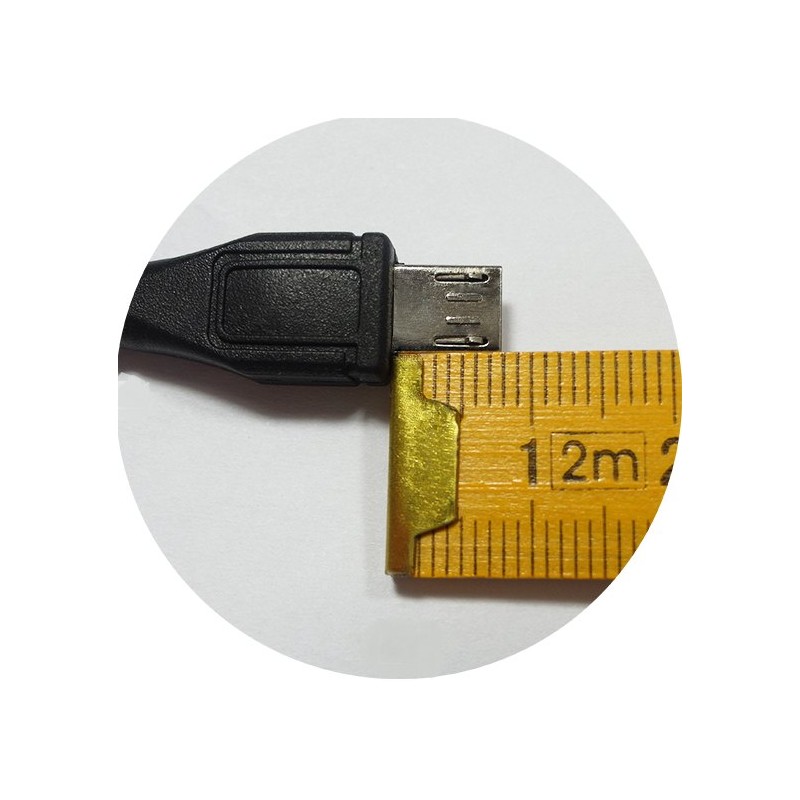 Kabel micro USB 2.0, A-B 1,8m s delším konektorem