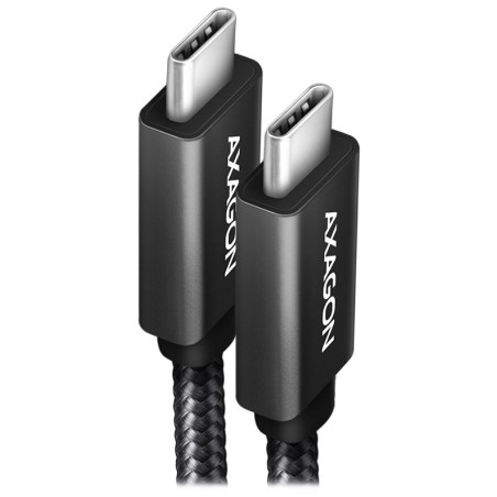 AXAGON BUCM32-CM20AB, SPEED+ kabel USB-C - USB-C, 2m, USB 20Gbps, PD 100W 5A, 4k HD, ALU, oplet, černý