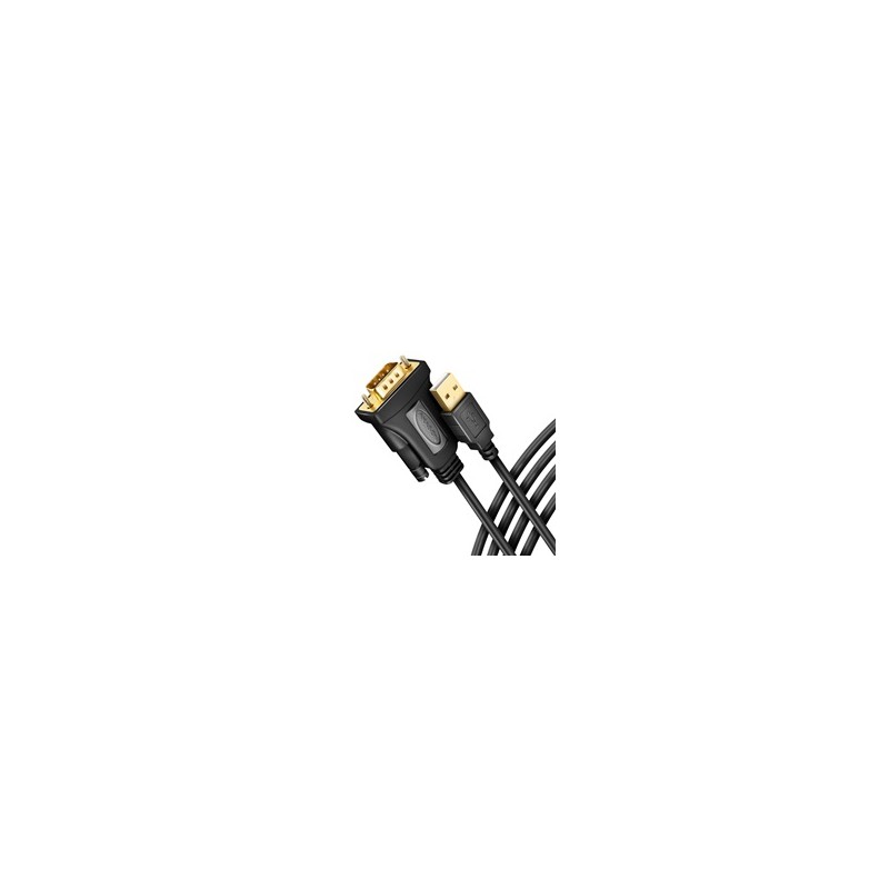 AXAGON ADS-1PQN, USB-A 2.0 - sériový RS-232 DB9-M FTDI adaptér / kabel 1.5m