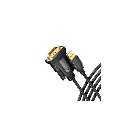 AXAGON ADS-1PQN, USB-A 2.0 - sériový RS-232 DB9-M FTDI adaptér / kabel 1.5m