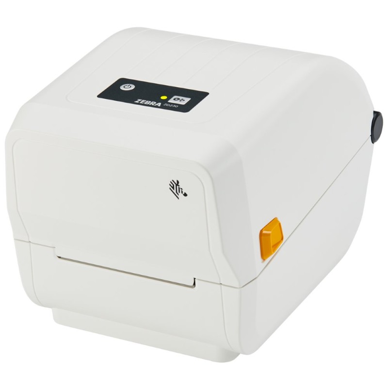 Thermal Transfer Printer (74/300M) ZD230 (white version) Standard EZPL, 203 dpi, EU and UK Power Cords, USB, Ethernet