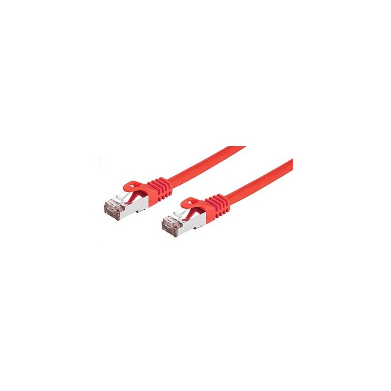 Kabel C-TECH patchcord Cat6, FTP, červený, 0,25m