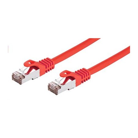 Kabel C-TECH patchcord Cat6, FTP, červený, 0,25m