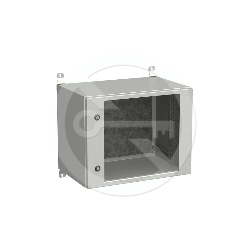 Rozvadeč nástěnný venkovní LC-20 9U 600x400 prosklené dveře 2x1bodový zámek LC-20-9U-64-11-G