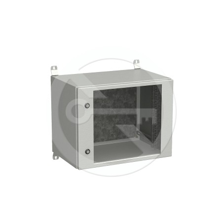 Rozvadeč nástěnný venkovní LC-20 9U 600x400 prosklené dveře 2x1bodový zámek LC-20-9U-64-11-G