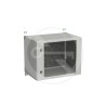 Rozvadeč nástěnný venkovní LC-20 9U 600x400 prosklené dveře 2x1bodový zámek LC-20-9U-64-11-G