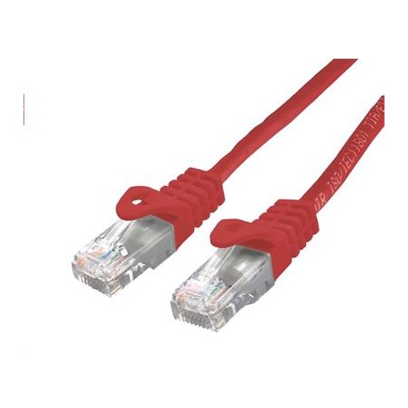 Kabel C-TECH patchcord Cat6, UTP, červený, 2m