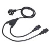 C-TECH kabel síťový 220/230V napájecí, 1,8m, rozdvojka Y, VDE