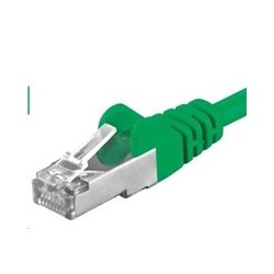 PREMIUMCORD Patch kabel CAT6a S-FTP, RJ45-RJ45, AWG 26/7 0,25m zelená