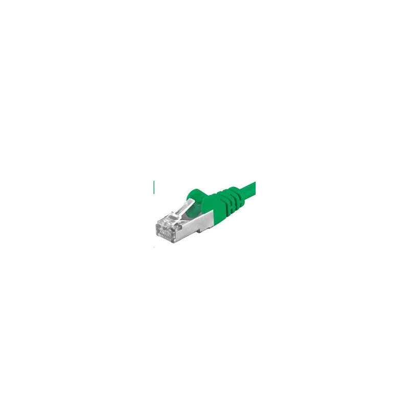 PREMIUMCORD Patch kabel CAT6a S-FTP, RJ45-RJ45, AWG 26/7 0,25m zelená