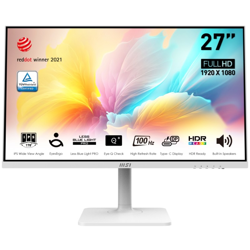 MSI Modern/MD2712PW/27"/IPS/FHD/100Hz/1ms/White/2R