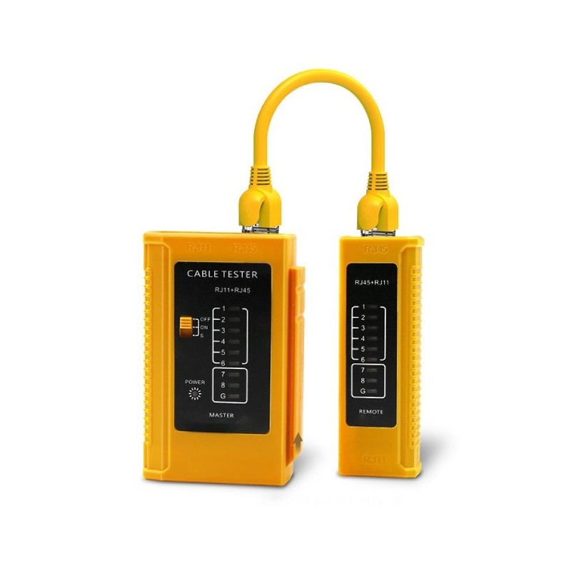 W-Star Tester kabelů WS468OG RJ45 RJ11 STP Cat5e Cat7 oranžový