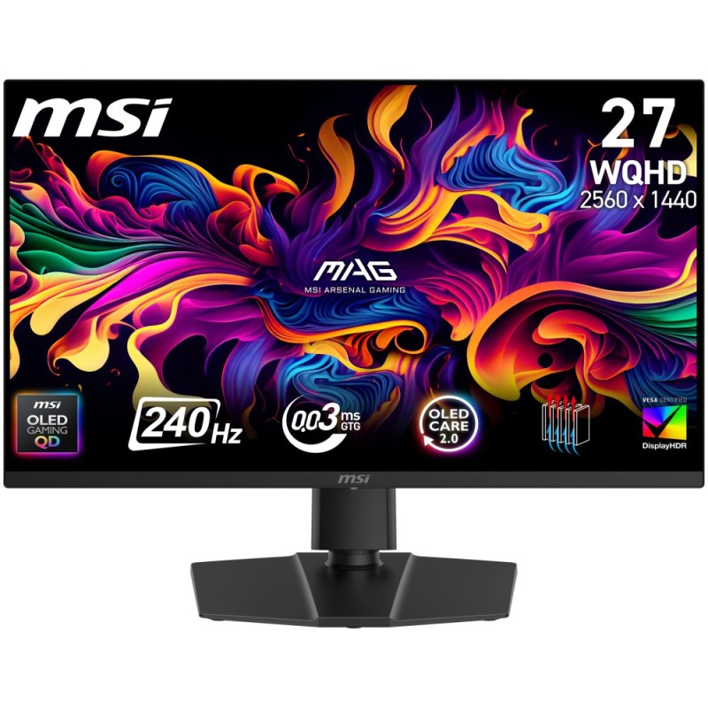MSI MAG/273QP QD-OLED X24/26,5"/QD-OLED/QHD/240Hz/0,03ms/Černá/3R