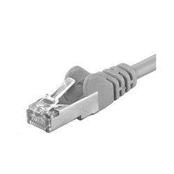 PREMIUMCORD Patch kabel CAT6a S-FTP, RJ45-RJ45, AWG 26/7 0,5m šedá
