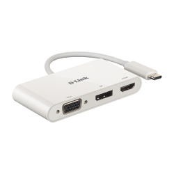 D-Link 3-in-1 USB-C to HDMI/VGA/DisplayPort Adapter