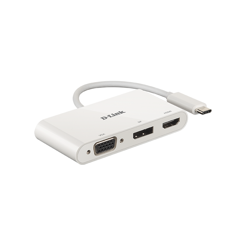D-Link 3-in-1 USB-C to HDMI/VGA/DisplayPort Adapter