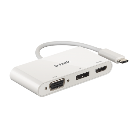 D-Link 3-in-1 USB-C to HDMI/VGA/DisplayPort Adapter