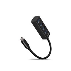 AXAGON HUE-M1C, 4x USB 3.2 Gen 1 MINI hub, kovový, kabel USB-C 20cm