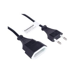 PREMIUMCORD Kabel síťový 230V, prodlužovací dvojvidlice, 3m