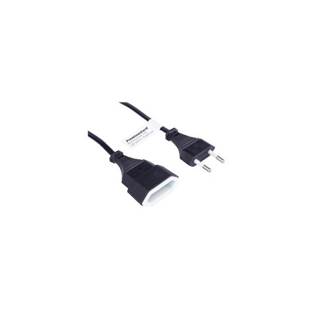 PREMIUMCORD Kabel síťový 230V, prodlužovací dvojvidlice, 3m