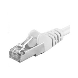 PREMIUMCORD Patch kabel CAT6a S-FTP, RJ45-RJ45, AWG 26/7 1,5m bílá