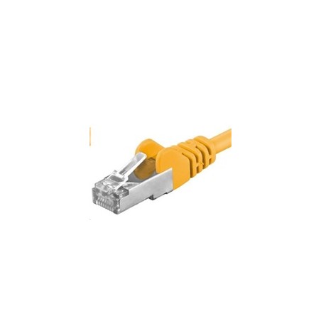 PREMIUMCORD Patch kabel CAT6a S-FTP, RJ45-RJ45, AWG 26/7 1,5m žlutá