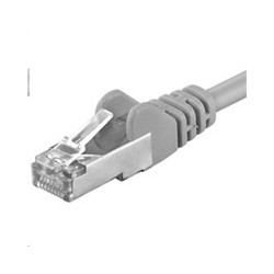 PREMIUMCORD Patch kabel CAT6a S-FTP, RJ45-RJ45, AWG 26/7 3m šedá