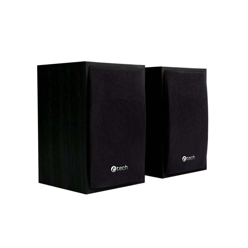 C-TECH Repro SPK-09, 2.0, dřevěné, černé, USB