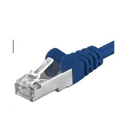 PREMIUMCORD Patch kabel CAT6a S-FTP, RJ45-RJ45, AWG 26/7 3m modrá