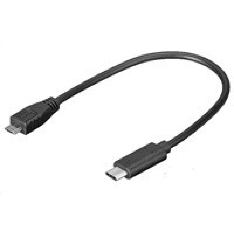 PREMIUMCORD Adaptér USB 3.1 C/male - USB 2.0 Micro-B/male, 0,2m