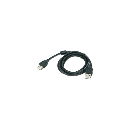 GEMBIRD Kabel USB 2.0 A-A prodlužovací 3m Premium (černý, ferit, zlacené kontakty)