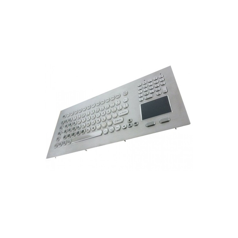 KB020 – Průmyslová nerezová klávesnice s touchpadem do panelu, CZ, USB, IP65