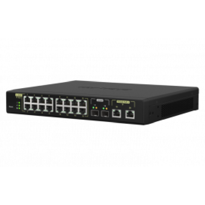 QNAP řízený switch QSW-M2116P-2T2S (16x 2,5GbE PoE+ RJ45 / 2x 10GbE RJ45 PoE++ / 2x 10GbE SFP+)