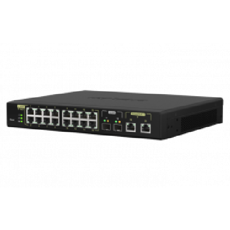 QNAP řízený switch QSW-M2116P-2T2S (16x 2,5GbE PoE+ RJ45 / 2x 10GbE RJ45 PoE++ / 2x 10GbE SFP+)