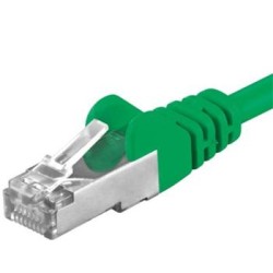 PREMIUMCORD Patch kabel CAT6a S-FTP, RJ45-RJ45, AWG 26/7 5m zelená